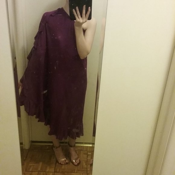 Free People Beach Faux Wrap Ruffle Flounce Maxi Skirt/Dress - Picture 11 of 16